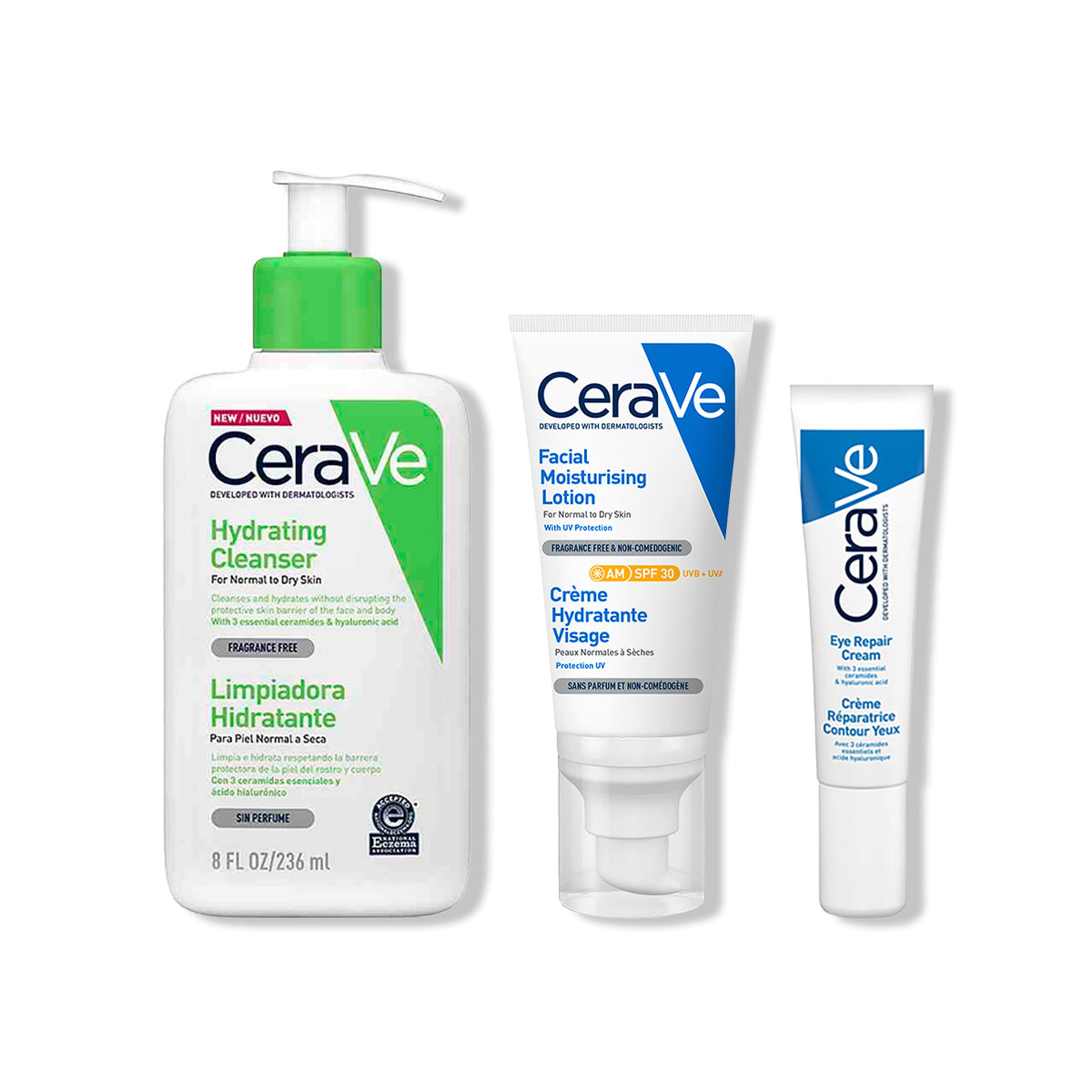 TRIO Cerave rutina piel seca