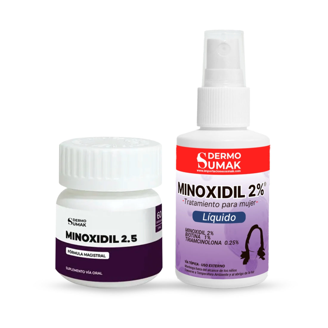 Minoxidil 2,5MG Cápsulas + Loción MINOXIDIL MUJER 60ml