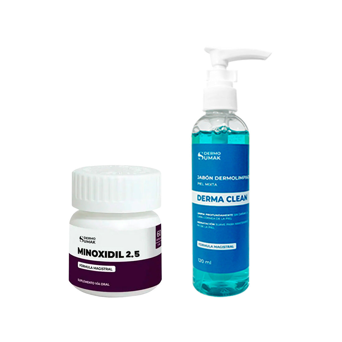 Minoxidil 2,5MG Cápsulas Y Gel facial piel mixta a grasa 120ml