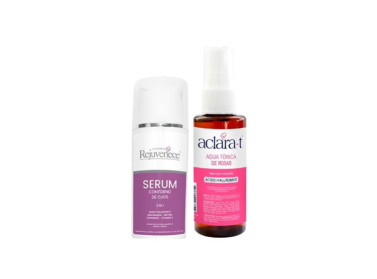 Serum contorno de ojos 3 en 1 30Gr + Agua tonica de Rosas 60ml