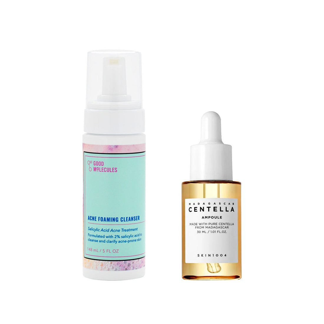 Limpiador espumante para el acné - Good Molecules 148ml + Madagascar Centella Ampoule 30 ml