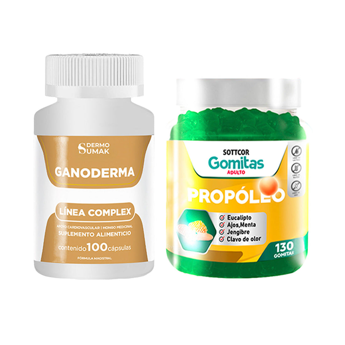 Ganoderma Complex 100 Cap - Dermo Sumak+Gomitas de Propolio