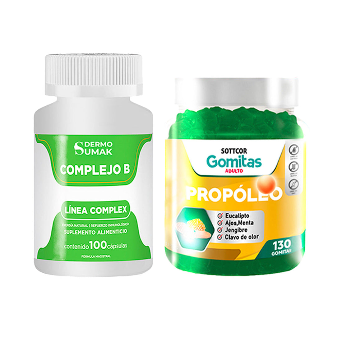 Complejo B Complex 100 Cap - Dermo Sumak+Gomitas de Propolio