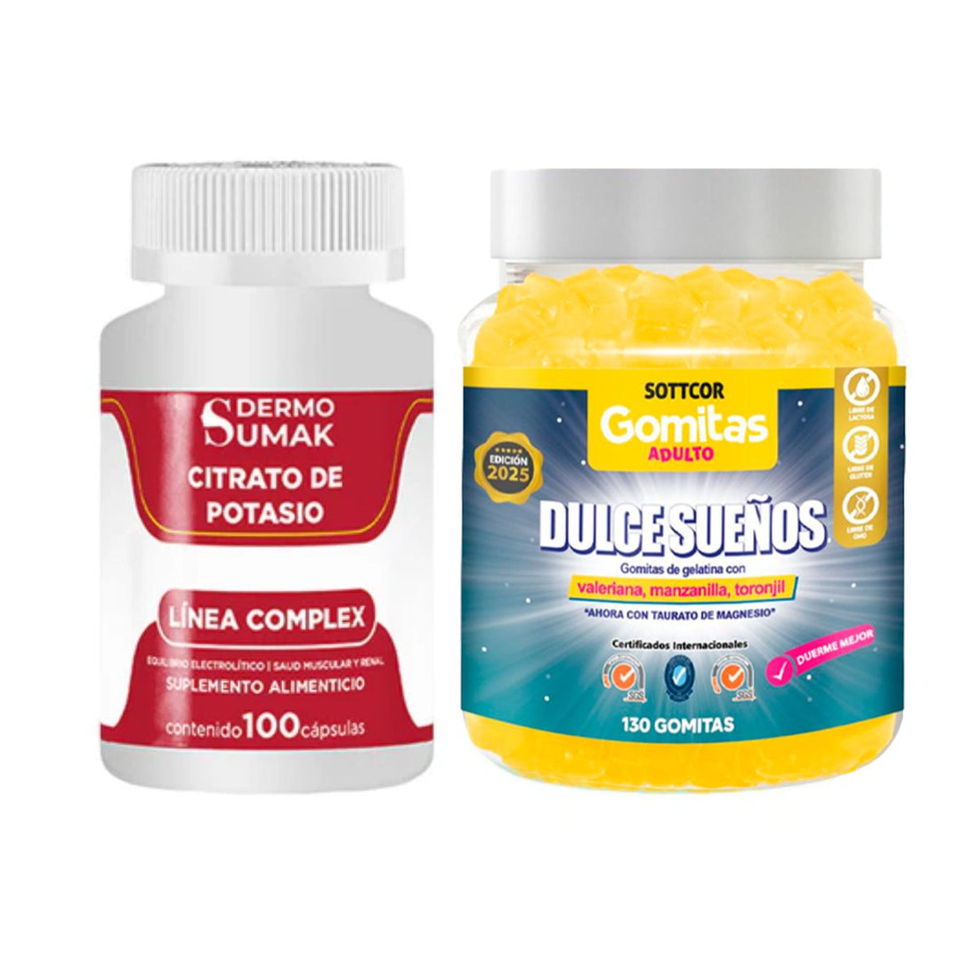 Citrato Complex 100 Cap - Dermo Sumak + Gomitas de Valeriana