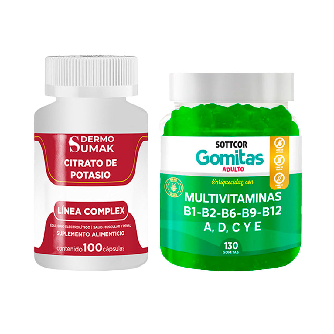 Citrato Complex 100 Cap - Dermo Sumak + Gomitas Multivitaminas adulto