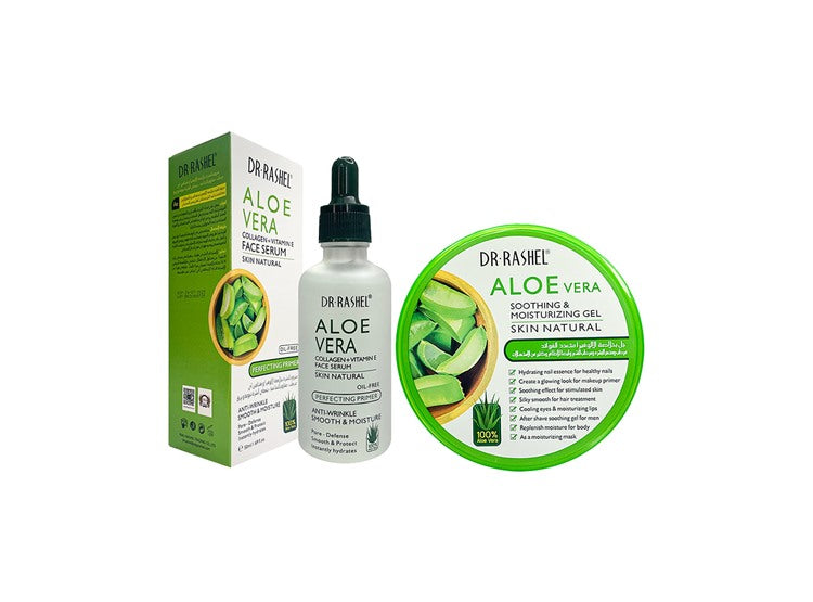 Suero facial de colágeno 50ml + Gel Calmante 300ml Aloe Vera