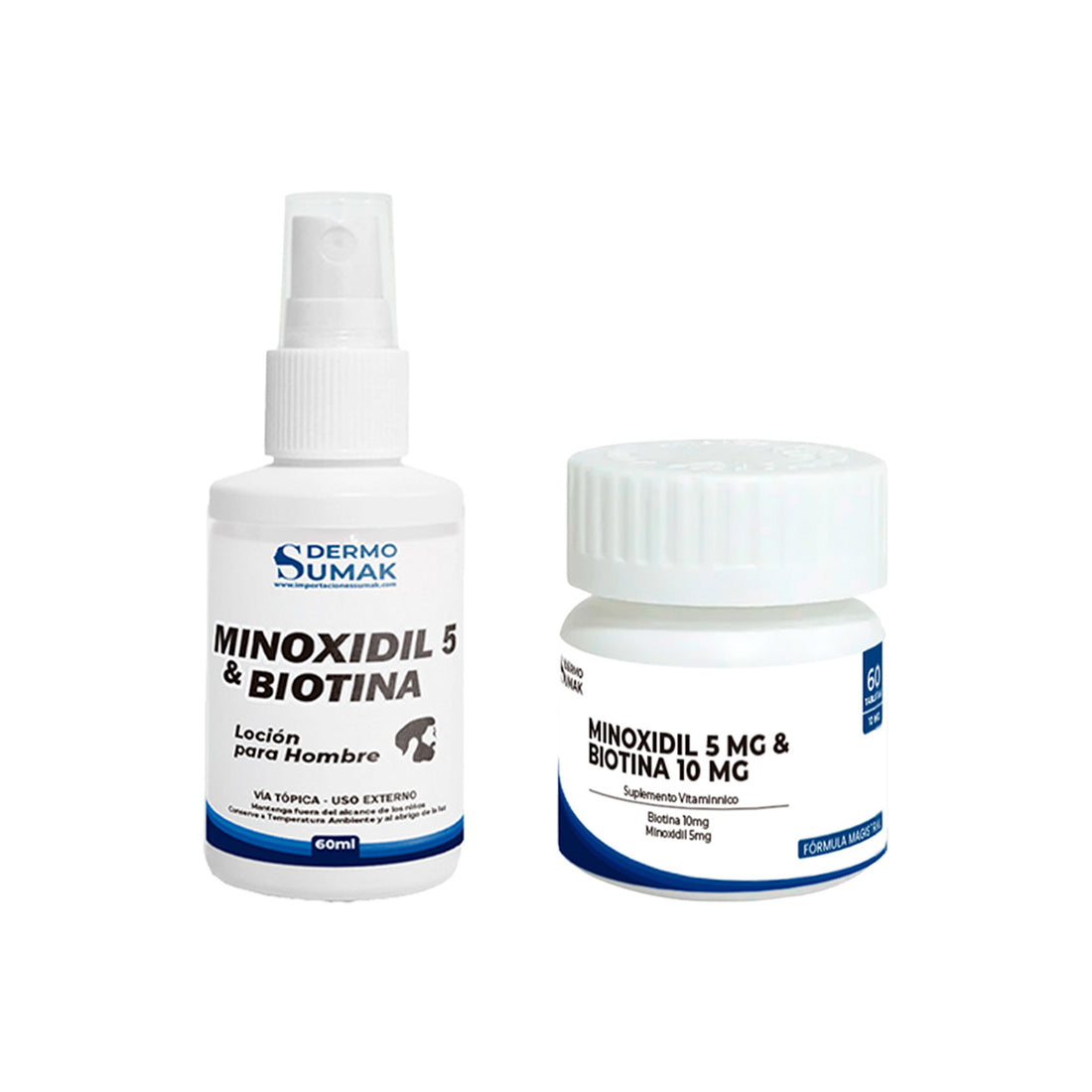 DUO Capilar: Cápsulas 60u + Loción – Minoxidil 5% &amp; Biotina