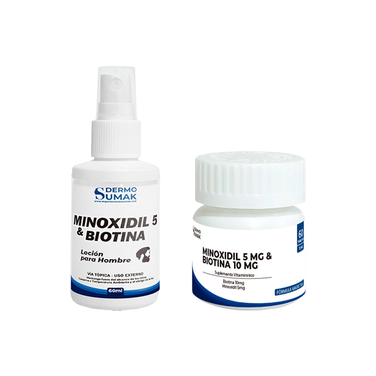 DUO Capilar: Cápsulas 60u + Loción – Minoxidil 5% &amp; Biotina