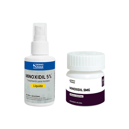 DUO Capilar: Minoxidil 5mg 60cap + Loción 5%