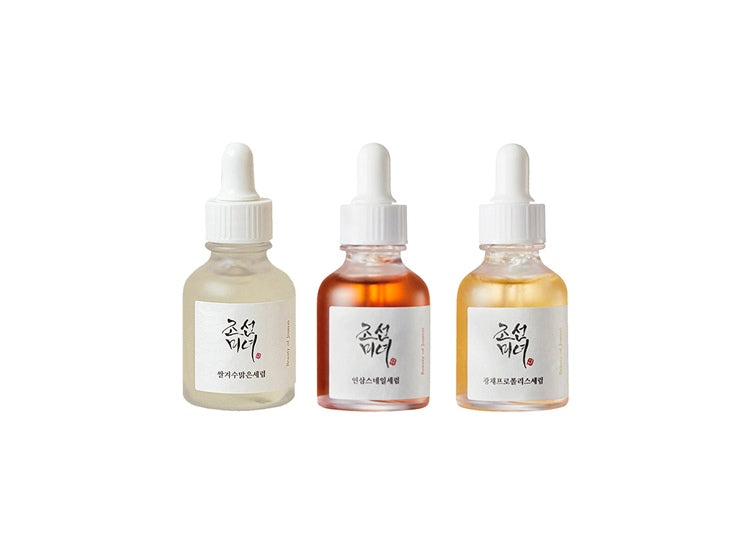 GLOW DEEP SERUM RICE + REVIVE SERUM GINSENG + GLOW SERUM : PROPOLIS + NIACINAMIDE – BEAUTY OF JOSEON 30 ML