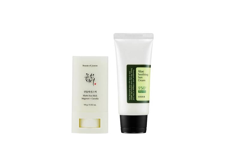 Matte Sun Stick Mugwot + Camelia Spf 50+ 18 Gramos - Beauty Of Joseon|ALOE SOOTHING SUN CREAM - COSRX 50ML