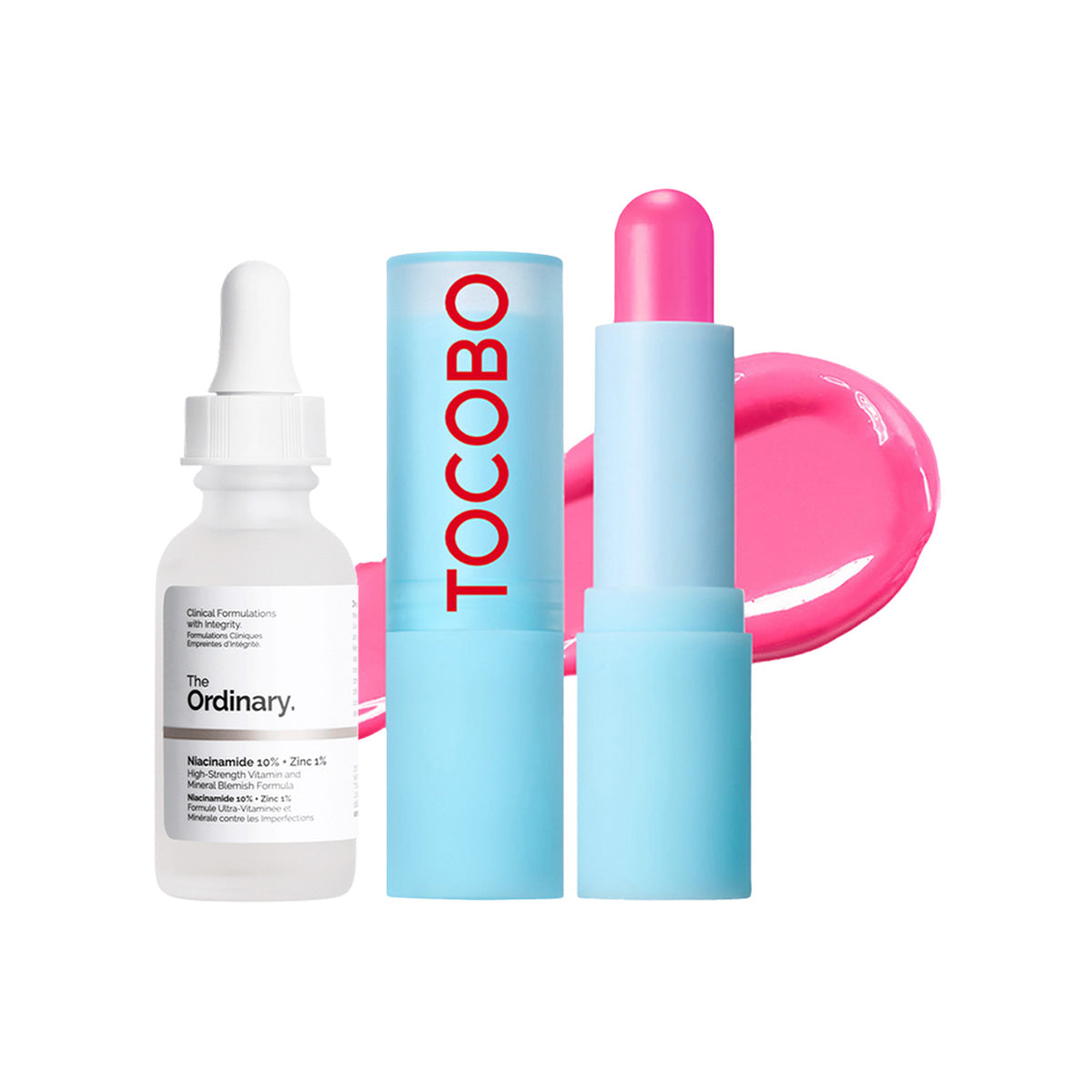 Serum Niacinamide 10% Zinc 1% The Ordinary 30ml|GLASS TINTED LIP BALM 012 BETTER PINK – TOCOBO 3.5GR