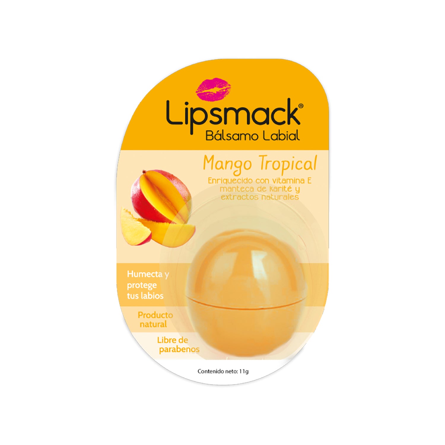 Pack bálsamo labial mango tropical + bálsamo labial dulce fresa lipsmack 11g