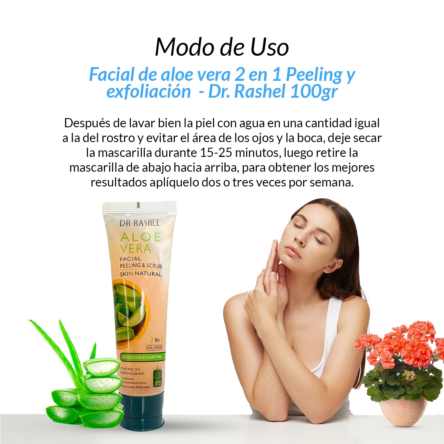 COMBO EXFOLIANTE DR. RASHEL + CREMA FACIAL ALOE VERA NNP