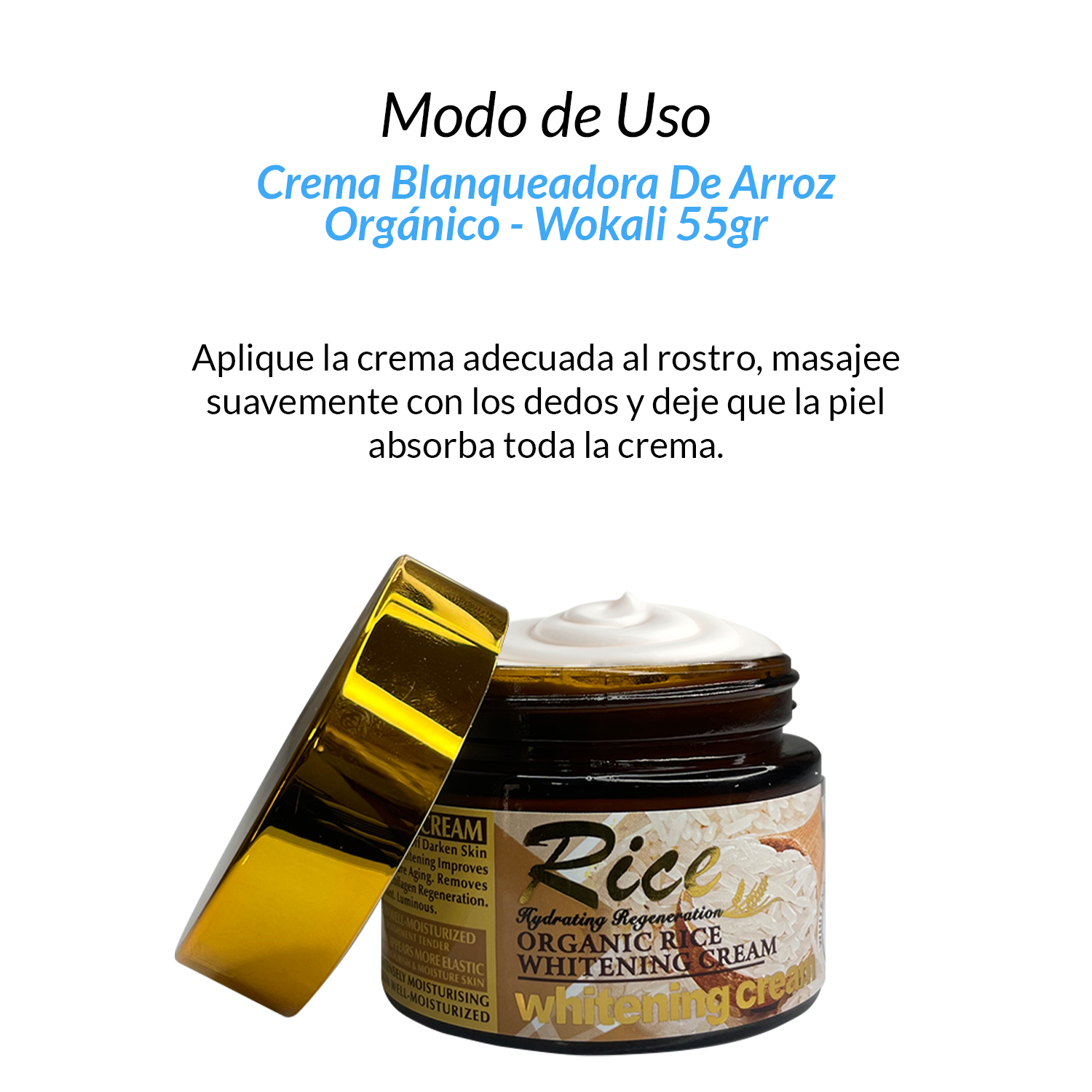 COMBO - Exfoliante + crema facial + mascarilla de arroz - Fruit of the wokali