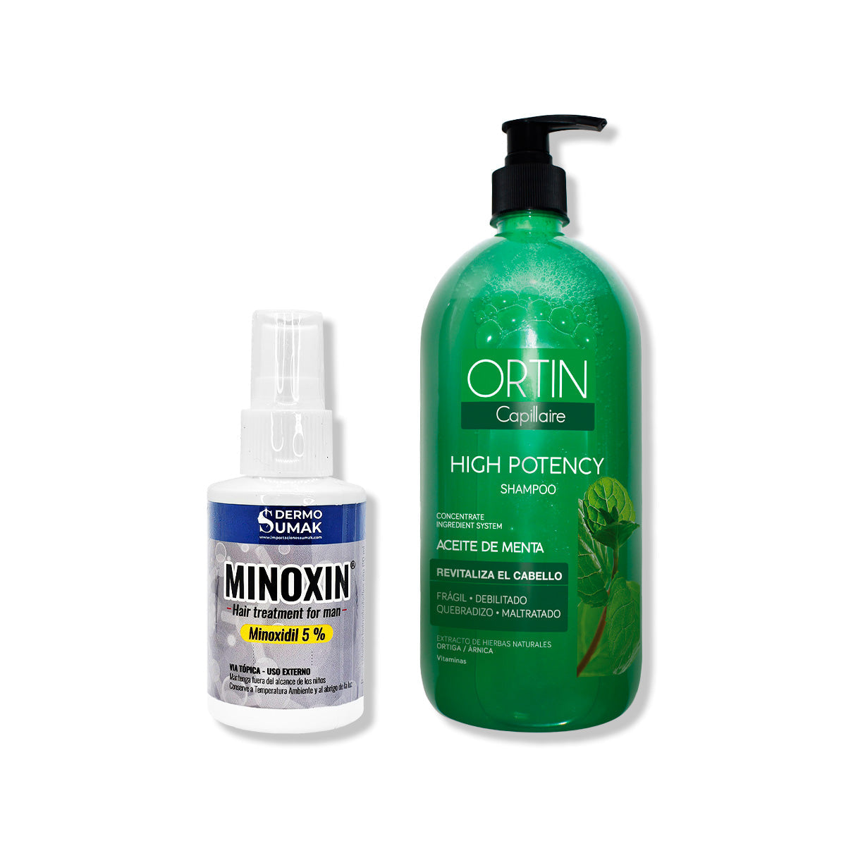 LOCIÓN MINOXIN 60ML + SHAMPOO ORTIN CAPILLAIRE 1LT