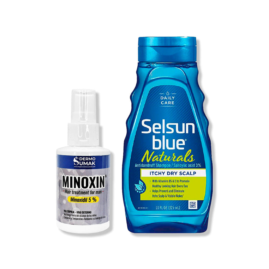 LOCIÓN MINOXIN 60ML + SHAMPOO ANTICASPA A. SALICILICO 3%