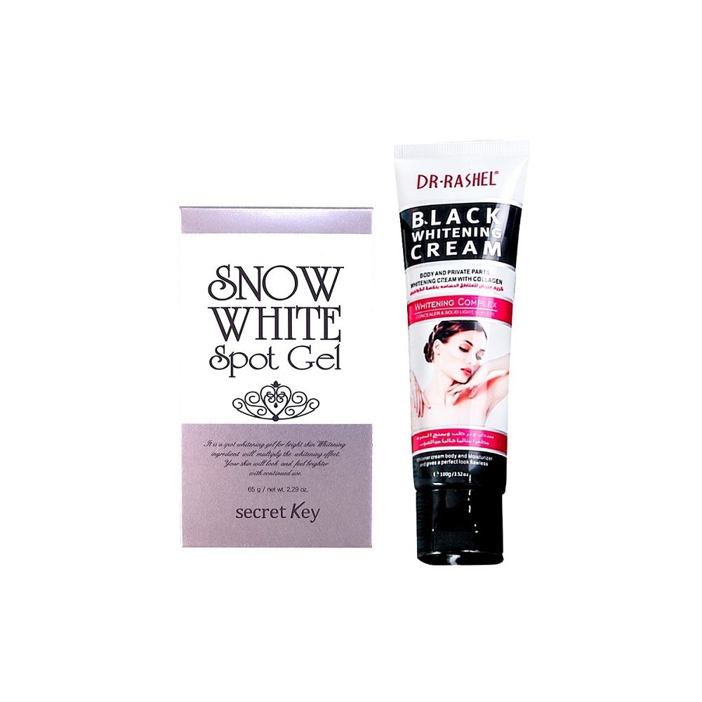 Crema snow White spot gel 65 gr. + Crema blanqueadora corporal Dr Rashel 100 gr.