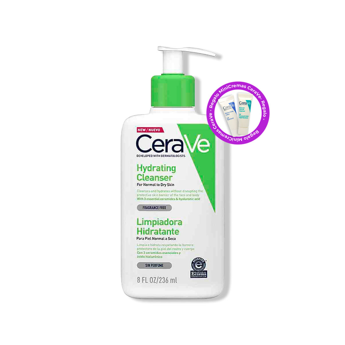 CeraVe Crema Limpiadora Hidratante Hydrating Cleanser 236ml