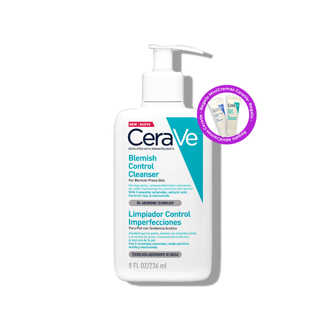 CeraVe Gel Limpiador Anti-imperfecciones Blemish Control 236ml