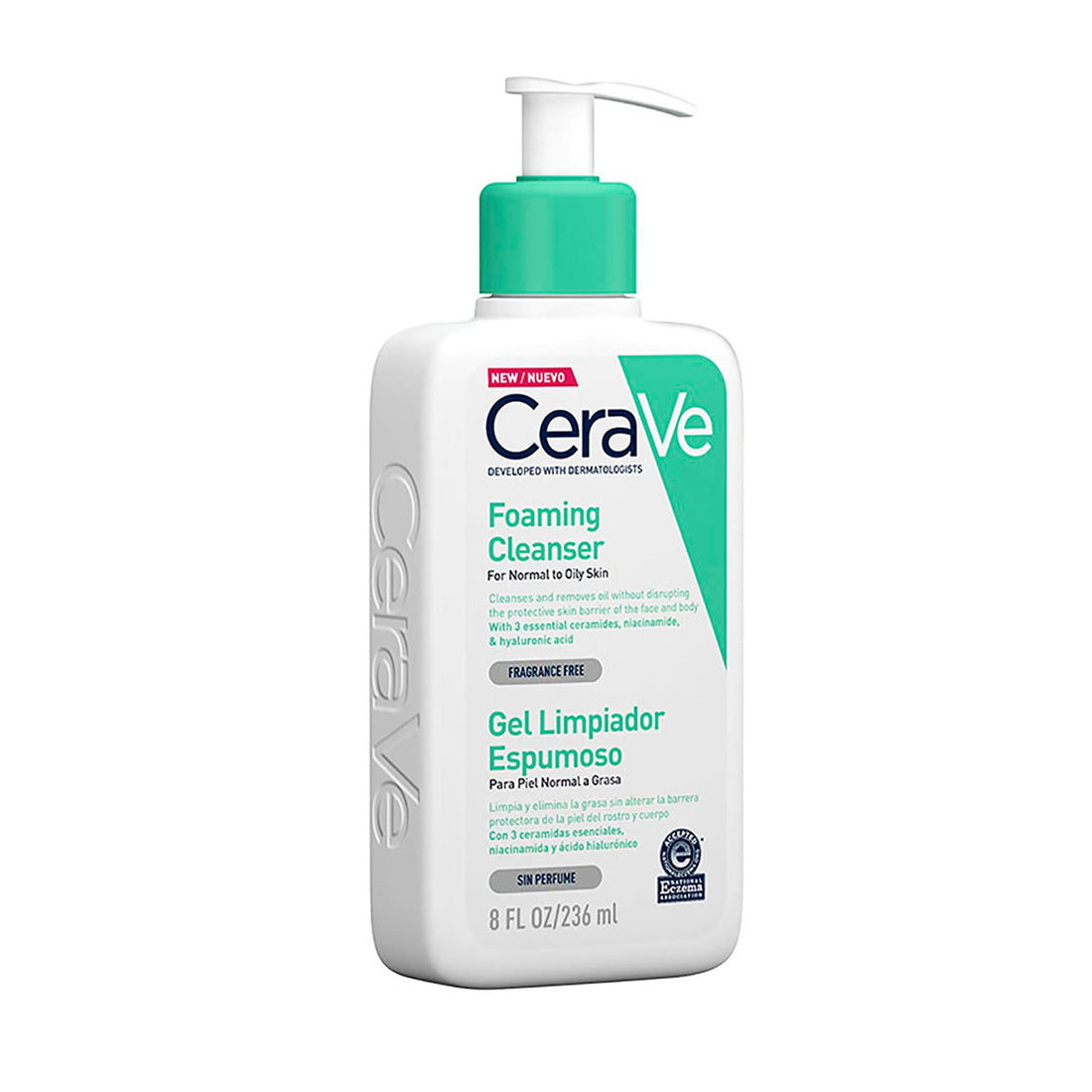 CeraVe Gel Limpiador Espumoso Foaming Cleanser 236ml + REGALO SA SMOOTHING 5ML