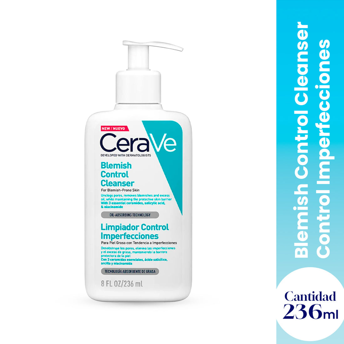 CeraVe Gel Limpiador Anti-imperfecciones Blemish Control 236ml