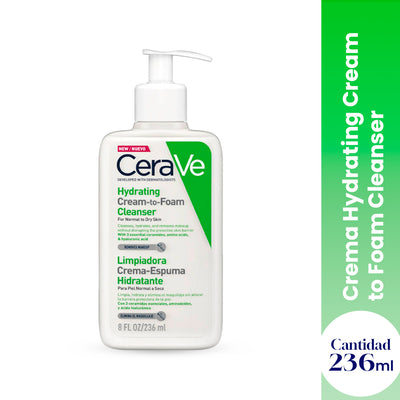 CeraVe Limpiador Crema Espumosa Hydrating Cream-to-Foam 236ml