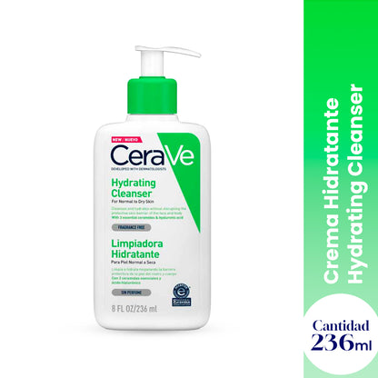 CeraVe Crema Limpiadora Hidratante Hydrating Cleanser 236ml