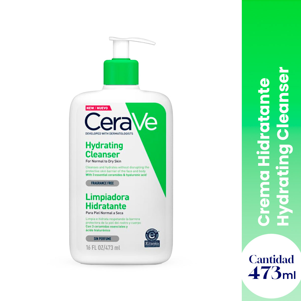 CeraVe Crema Limpiadora Hidratante Hydrating Cleanser 473ml