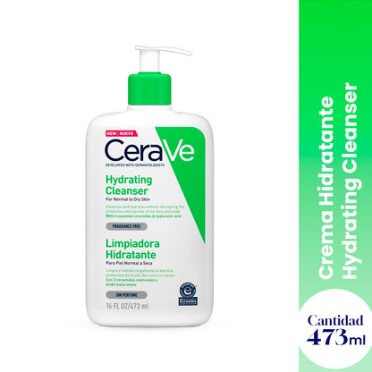 CeraVe Crema Limpiadora Hidratante Hydrating Cleanser 473ml
