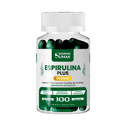 Espirulina Plus+ 500mg Dermo Sumak + REGALO PASTILLERO