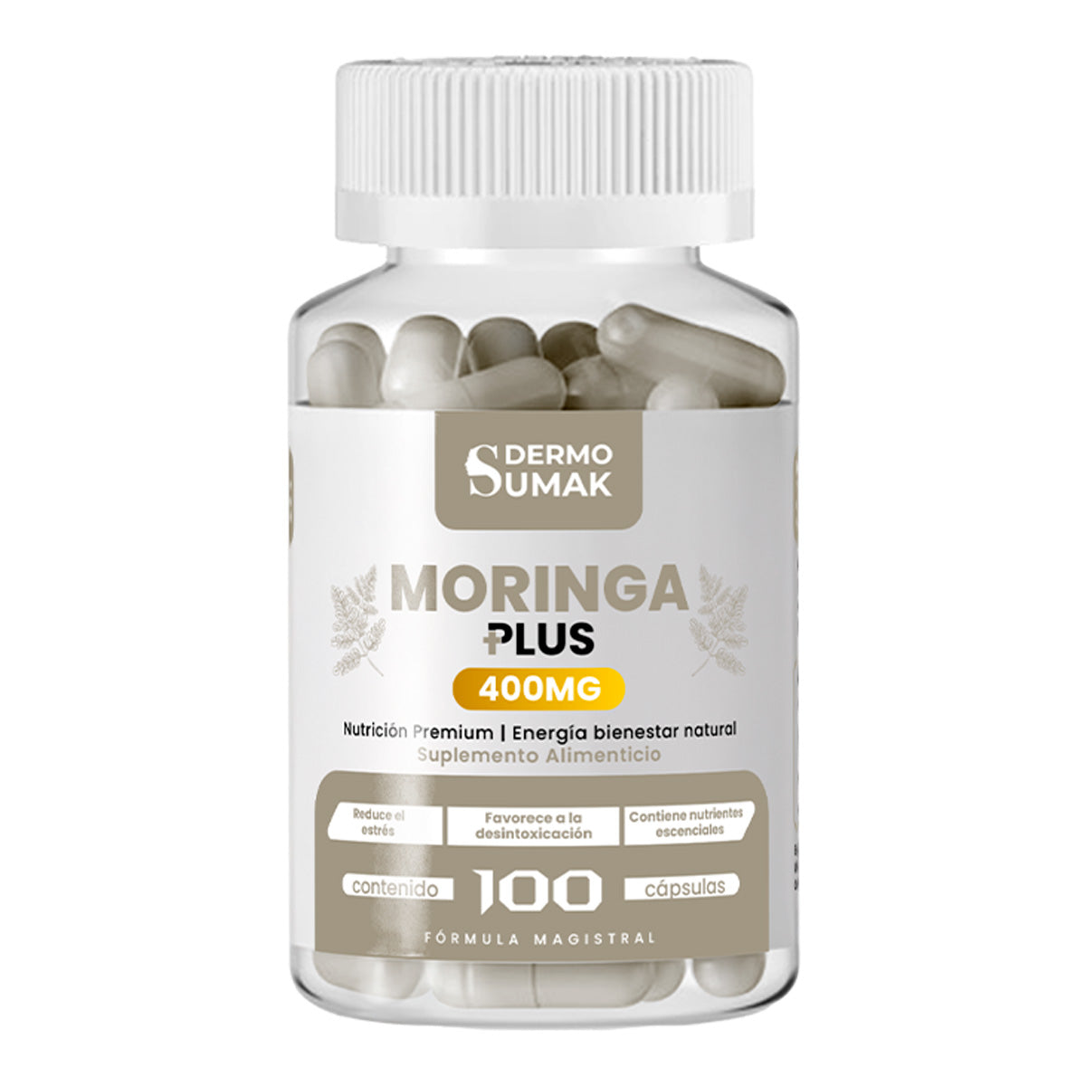 Moringa Plus+ 400mg Dermo Sumak +  REGALO PASTILLERO