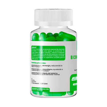 DERMO SUMAK – SUPLEMENTO PARA ENERGÍA Y SISTEMA INMUNE – COMPLEJO B INMUNE – 100 CÁPSULAS + REGALO PASTILLERO