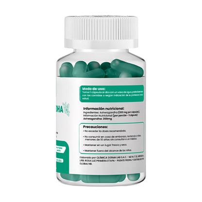 DERMO SUMAK – SUPLEMENTO PARA ESTRÉS, ENERGÍA Y BIENESTAR MENTAL – ASHWAGANDHA PLUS+ – 100 CÁPSULAS + REGALO PASTILLERO