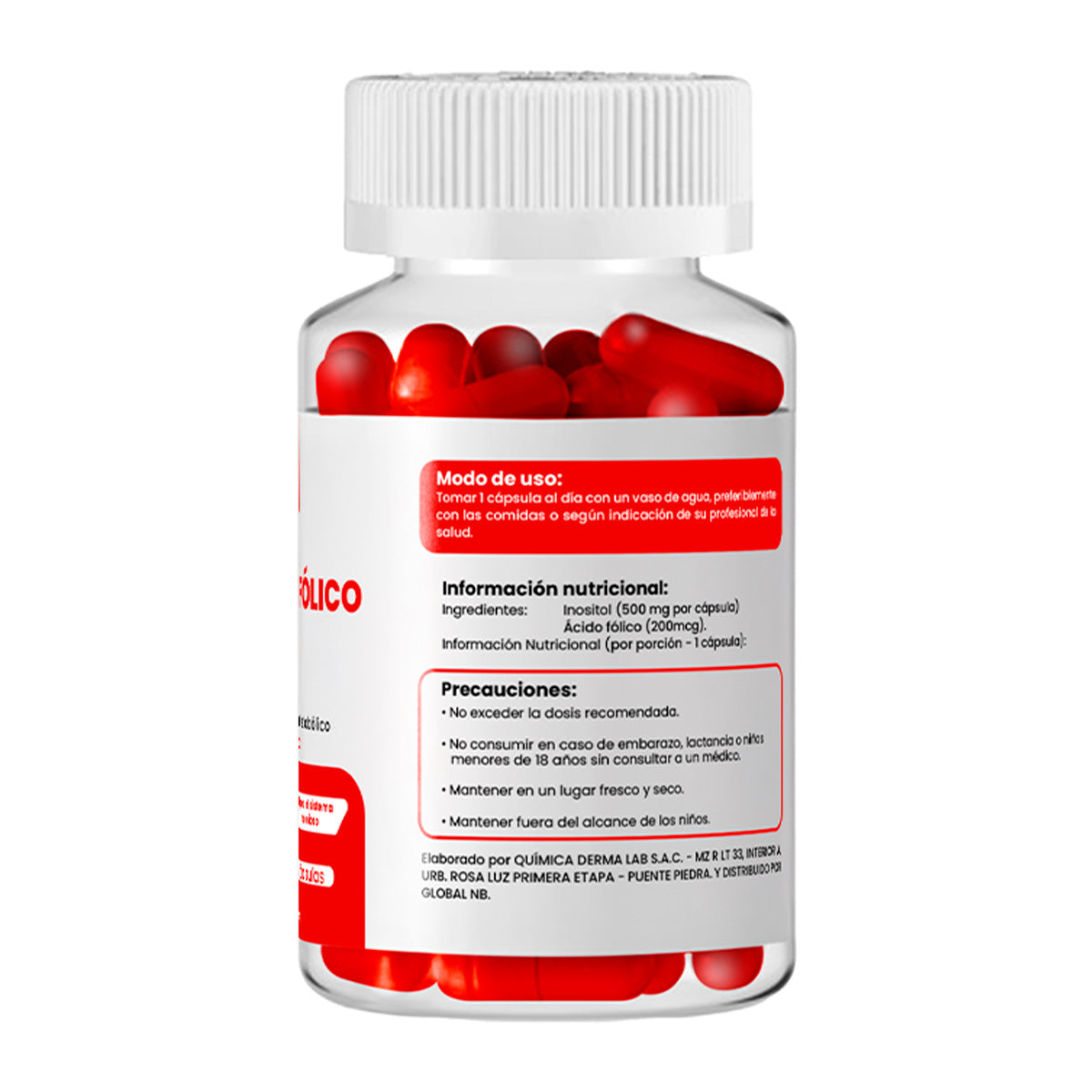 DERMO SUMAK – SUPLEMENTO PARA EQUILIBRIO HORMONAL Y REPRODUCTIVO – INOSITOL + ÁCIDO FÓLICO – 100 CÁPSULAS +  REGALO PASTILLERO