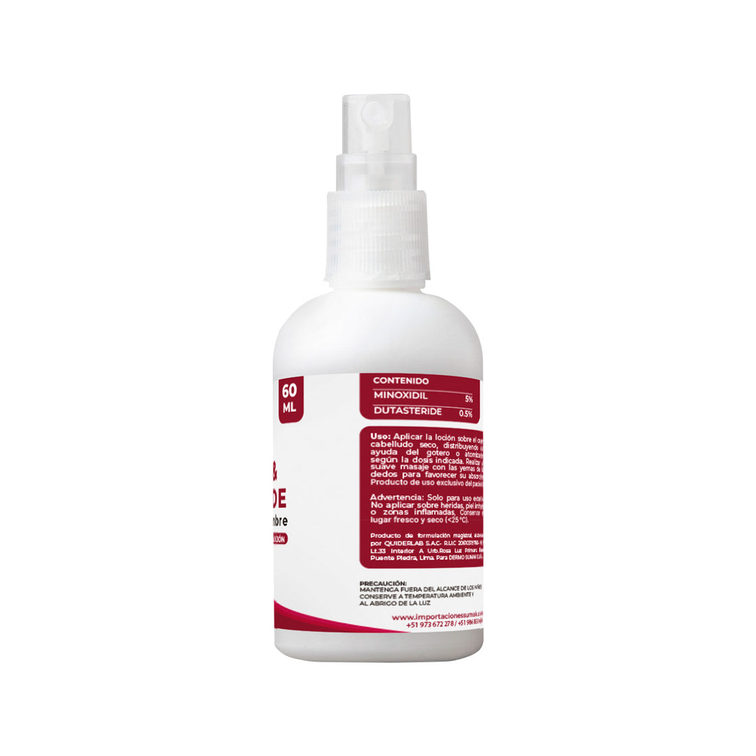 Dermo Sumak – Loción Capilar Anticaída – Minoxidil 5% &amp; Dutasterida 0,5% – Tratamiento Intensivo 60ml