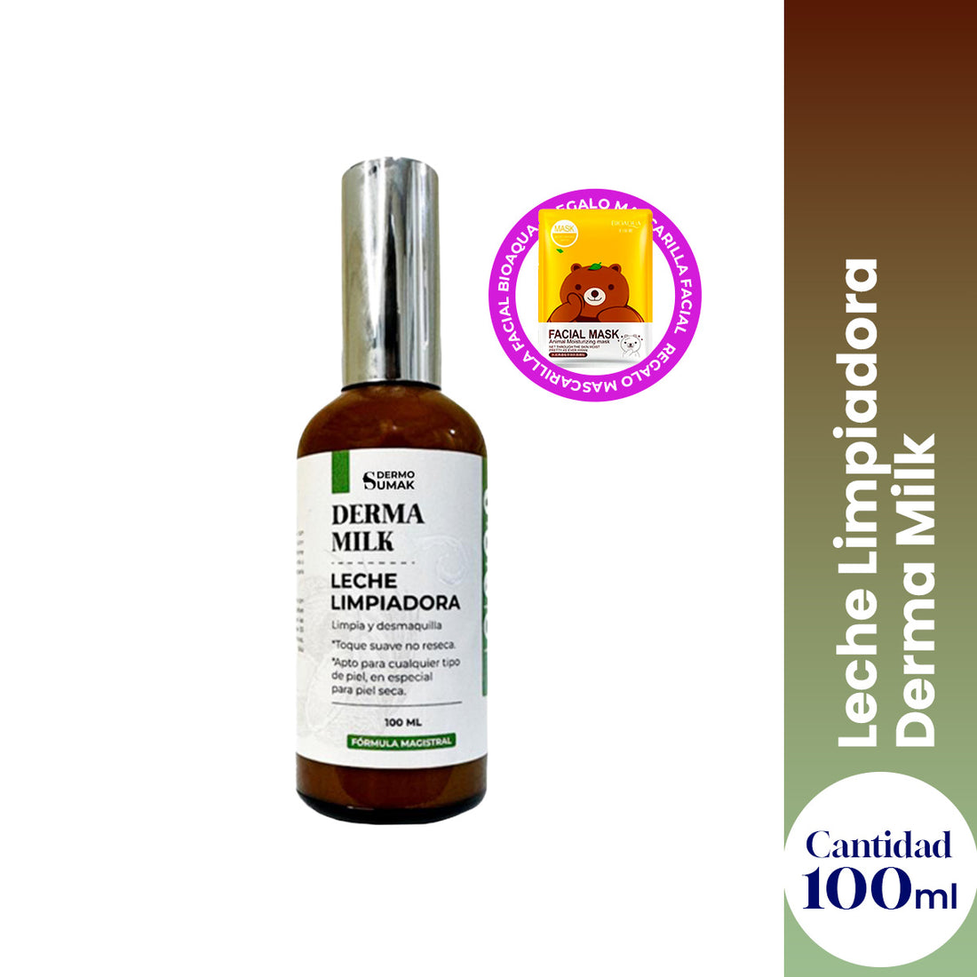 Leche Limpiadora Derma Milk 100ml - Dermo Sumak + REGALO MASCARILLA