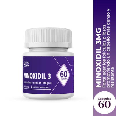 Minoxidil 3mg 60 Cápsulas - Dermo Sumak