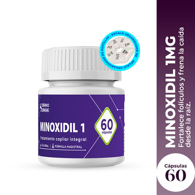Minoxidil 1 Mg 60 Capsulas Dermo Sumak + REGALO ALEATORIO