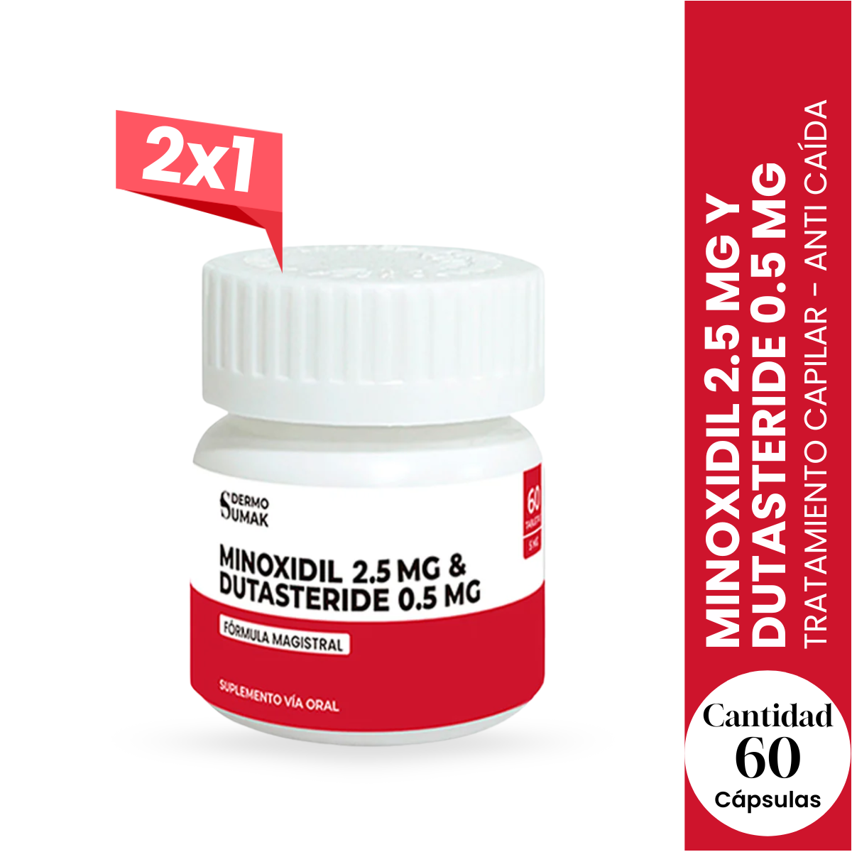 2X1 Minoxidil 2.5 mg &amp; Dutasteride 0,5 mg x 60 caps - Dermo Sumak