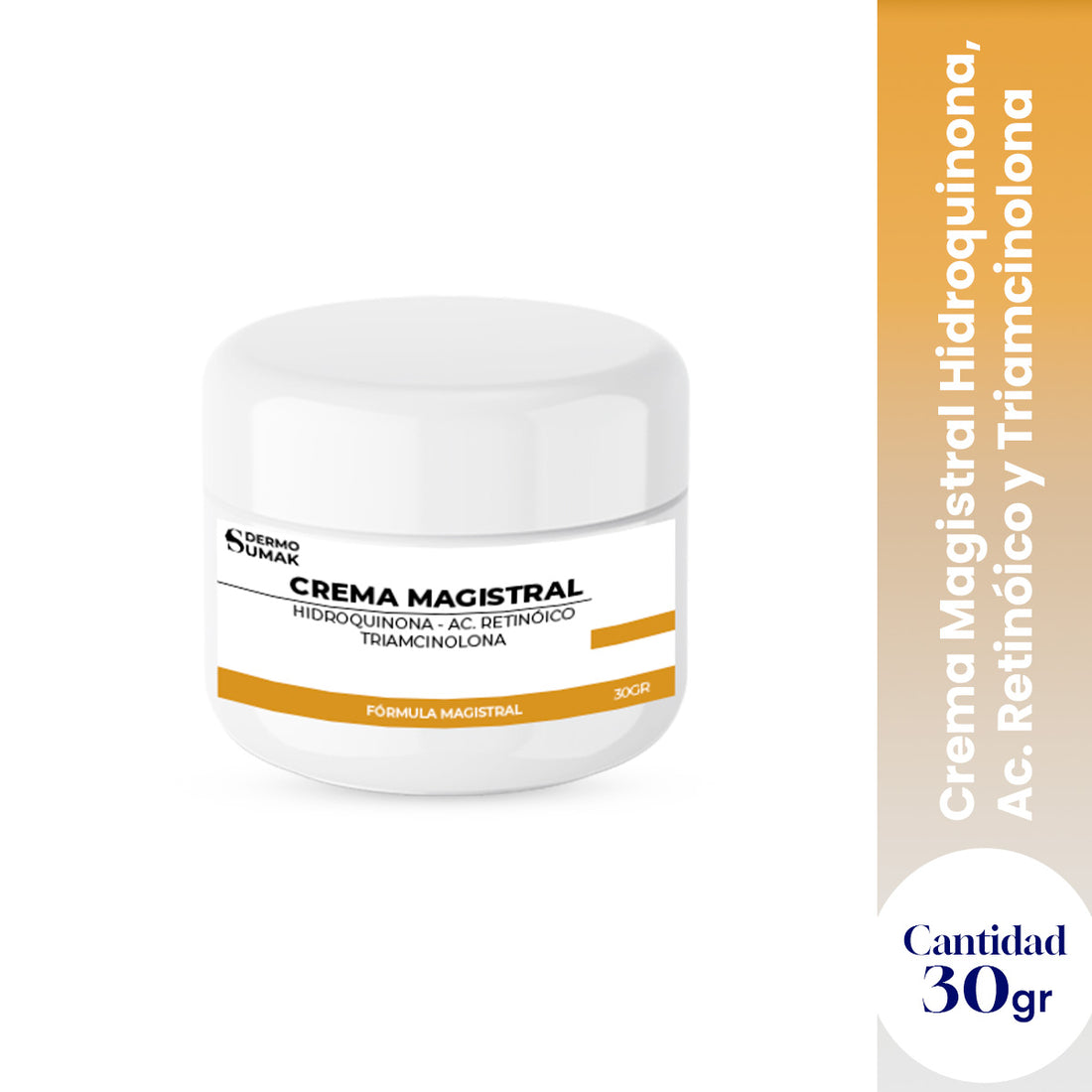 CREMA MAGISTRAL HIDROQUINONA 4% &amp; AC RETINOICO 0.025% &amp; TRIANCINOLONA 0.025% 30 GR - DERMO SUMAK