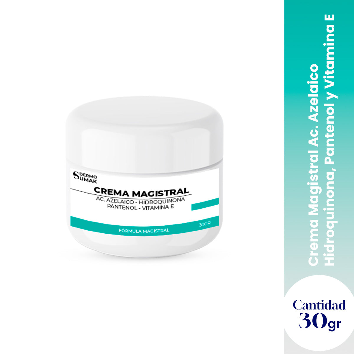 CREMA MAGISTRAL AC AZELAICO 4% &amp; HIDROQUINONA 2% &amp; PANTHENOL 2% &amp; VITAMINA E 1% 30GR - DERMO SUMAK