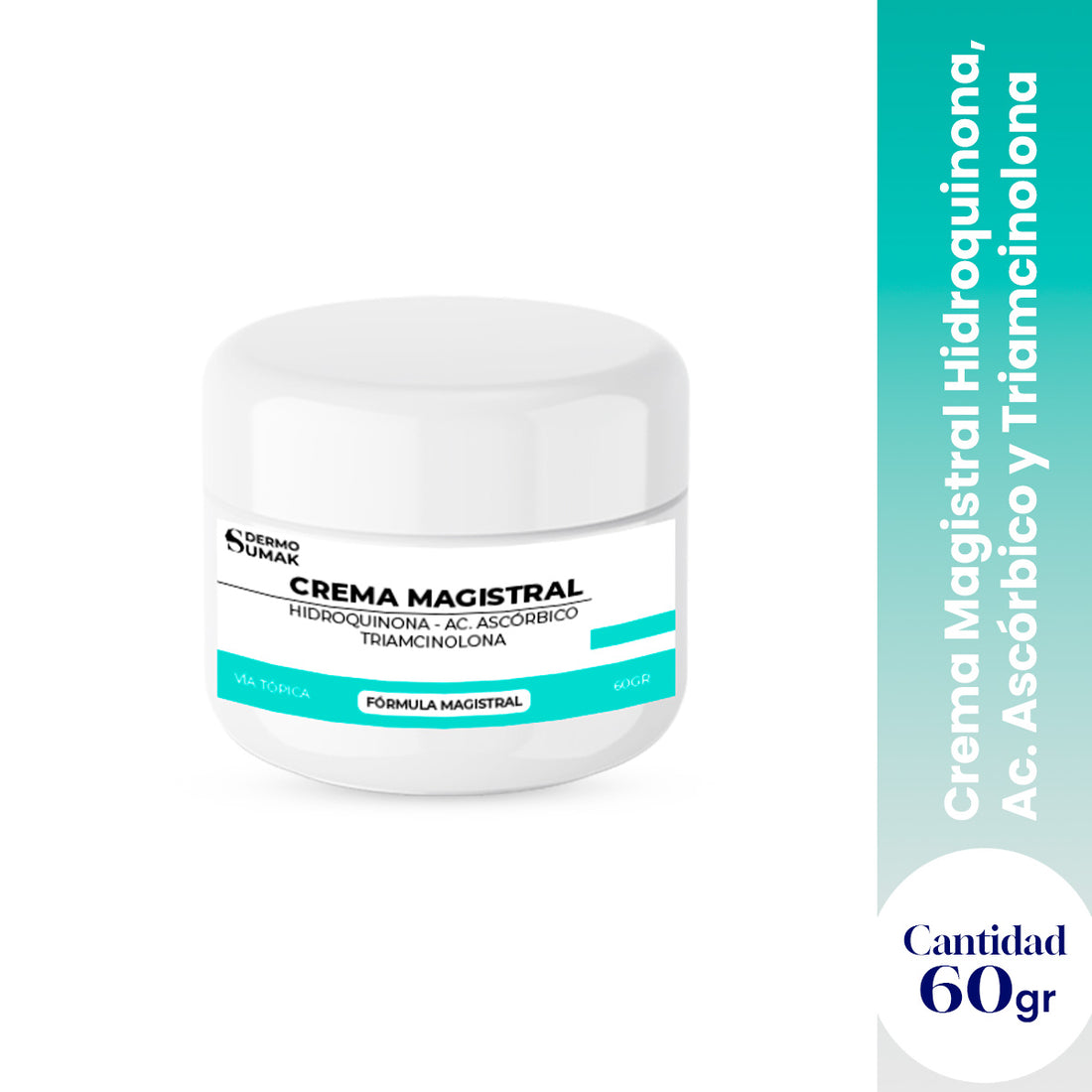 CREMA MAGISTRAL HIDROQUINONA 4% &amp; AC ASCORBICO 2% &amp; TRIANCINOLONA 0.025% 60GR - DERMO SUMAK