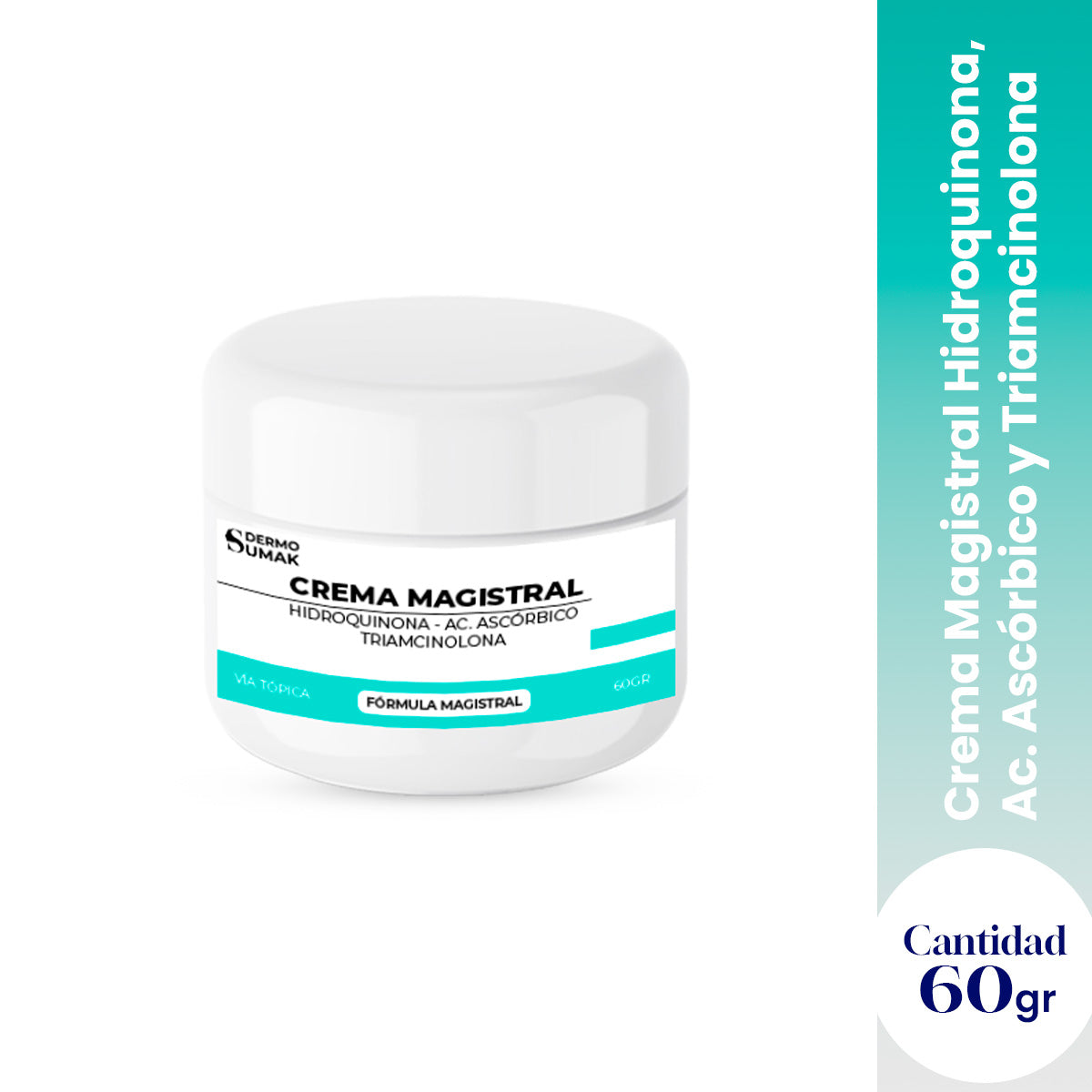 CREMA MAGISTRAL HIDROQUINONA 4% &amp; AC ASCORBICO 2% &amp; TRIANCINOLONA 0.025% 60GR - DERMO SUMAK