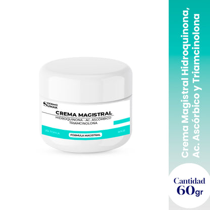 CREMA MAGISTRAL HIDROQUINONA 4% &amp; AC ASCORBICO 2% &amp; TRIANCINOLONA 0.025% 60GR - DERMO SUMAK