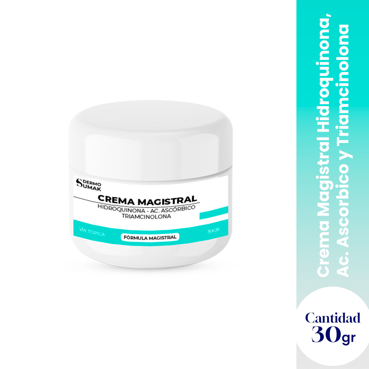 CREMA MAGISTRAL HIDROQUINONA 4% &amp; AC ASCORBICO 2% &amp; TRIANCINOLONA 0.025% 30GR - DERMO SUMAK