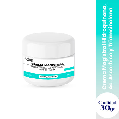 CREMA MAGISTRAL HIDROQUINONA 4% &amp; AC ASCORBICO 2% &amp; TRIANCINOLONA 0.025% 30GR - DERMO SUMAK