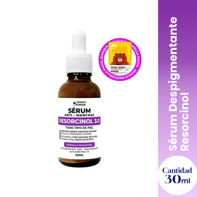 Sérum despigmentante Resorcinol  - 30 ml - Dermo Sumak + REGALO MASCARILLA