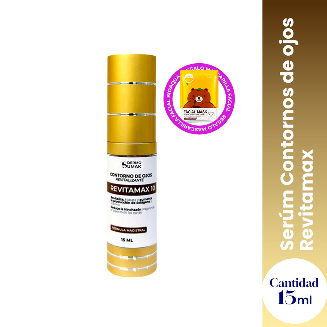 Serúm Contornos de ojos Revitamax 15ml - Dermo Sumak + REGALO MASCARILLA