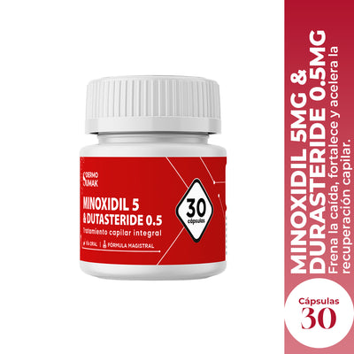 Minoxidil 5 mg & Dutasteride 0.5 mg x 30 Cápsulas - Dermo Sumak